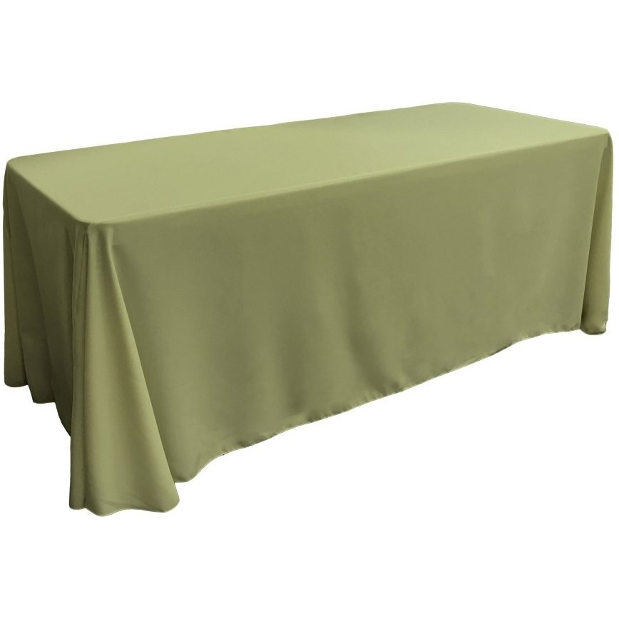 TCpop90x132-SageDrkP39 Polyester Poplin Rectangular Tablecloth - Dark Sage - 90 x 132 in.