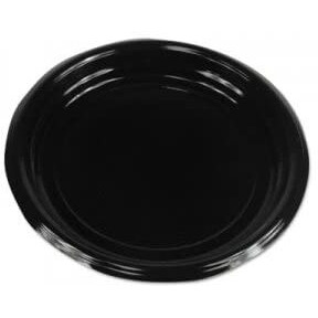 BWK 9 in. Hi Impact Plastic Dinnerware Plate&44 Black