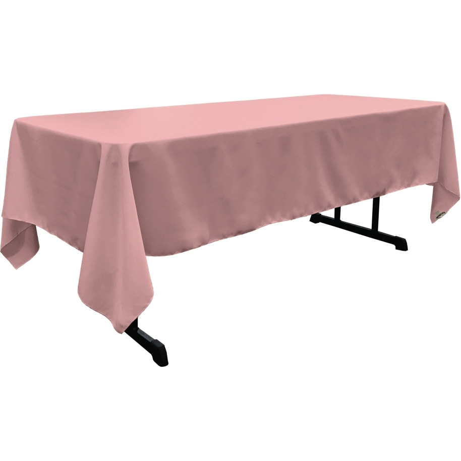 TCpop60x102-RoseP79 Polyester Poplin Rectangular Tablecloth - Dusty Rose - 60 x 102 in.