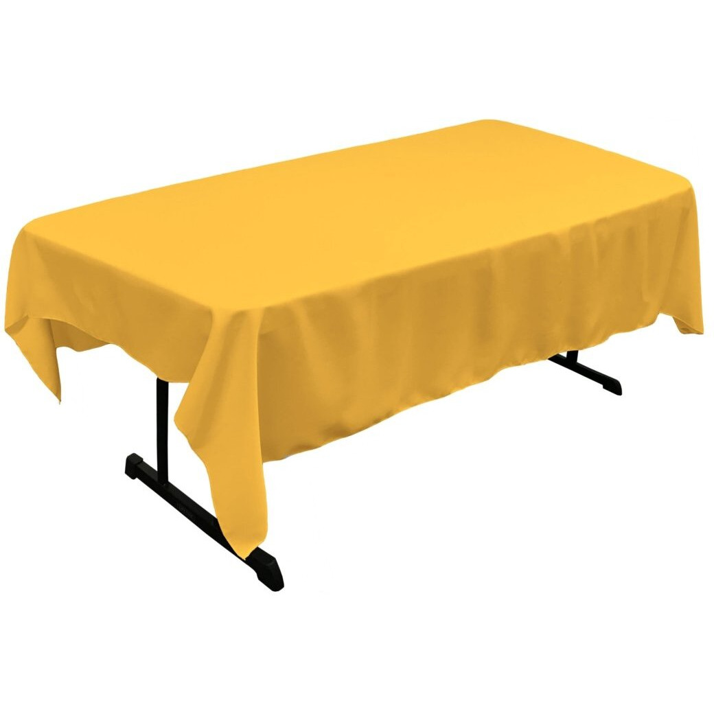 TCpop60x90-YellowDrkP47 Polyester Poplin Rectangular Tablecloth - Yellow Dark - 60 x 90 in.