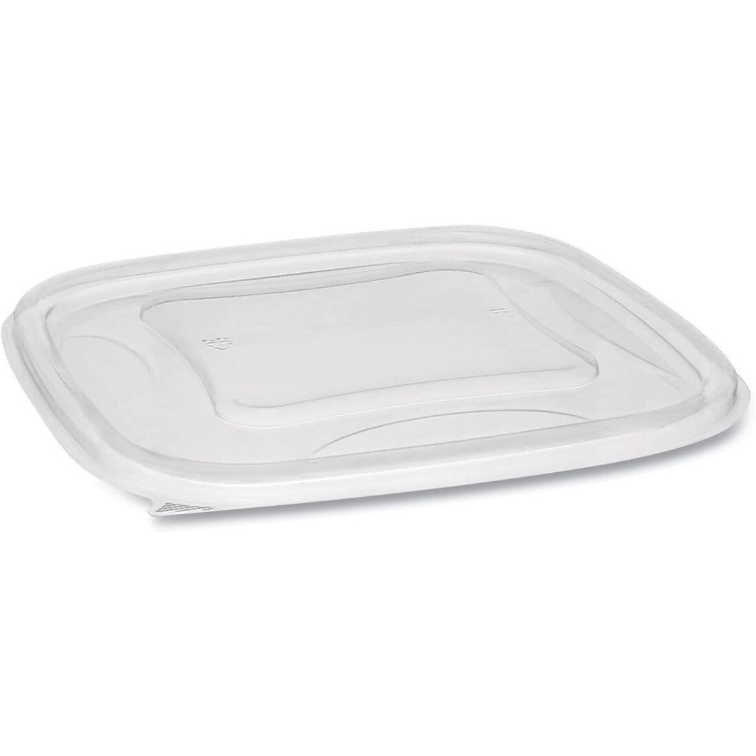 Recycled Plastic Square Flat Lid&44 Clear - 7 in.