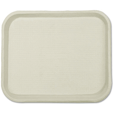 HU  Rectangular Savaday Molded Fiber Food Trays - White