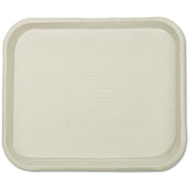 HU  Rectangular Savaday Molded Fiber Food Trays - White