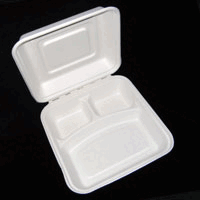 9x9x3 3 Compartment clamshell - 200 pcs