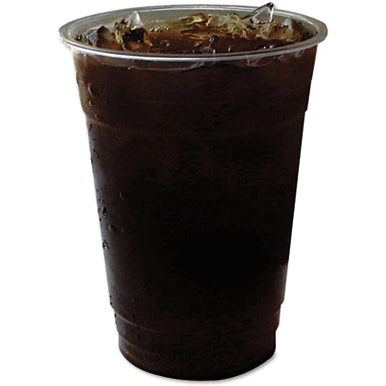 Compostable Corn Clear Plastic Cups  9 Oz  Clear/Green Stripe  50/Bags  1000/CT