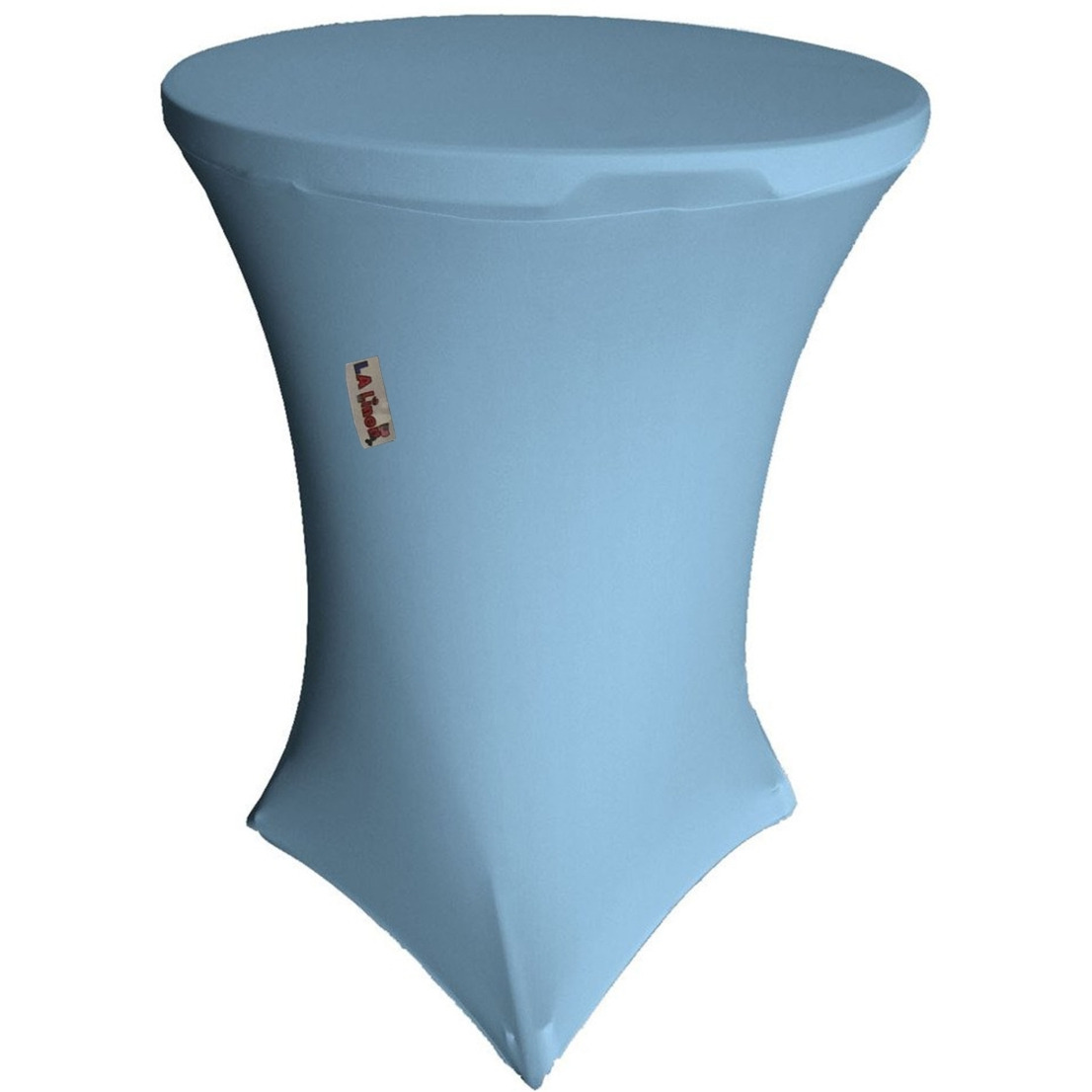 TCSpandex36Rx42H-BlueLightX18 Round Spandex Cover for Bar High Cocktail Table&44 Blue Light - 36 & 42 in.