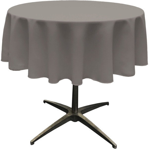 TCpop51R-GrayDrkP12 Polyester Poplin Tablecloth  Dark Gray - 51 in. Round