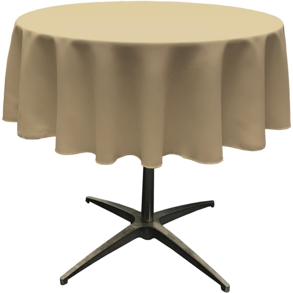TCpop51R-TaupeP13 Polyester Poplin Tablecloth  Taupe - 51 in. Round