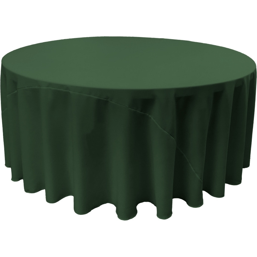TCpop108R-GreenHuP20 Polyester Poplin Tablecloth  Hunter Green - 108 in. Round