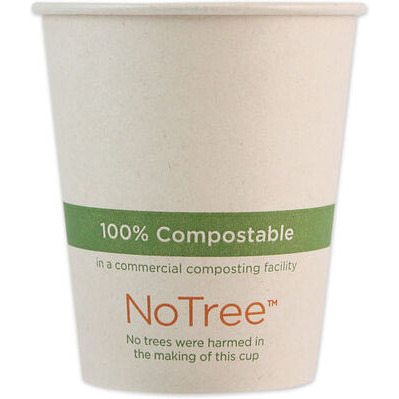 World Centric CUSU6 6 oz Notree Paper Hot Cups  Natural