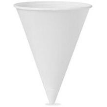 Eco-Foward Paper Cone Water Cups  White