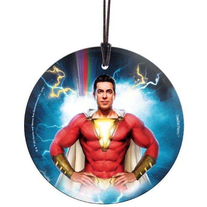 Shazam the Superhero Inside StarFire Prints Hanging Glass