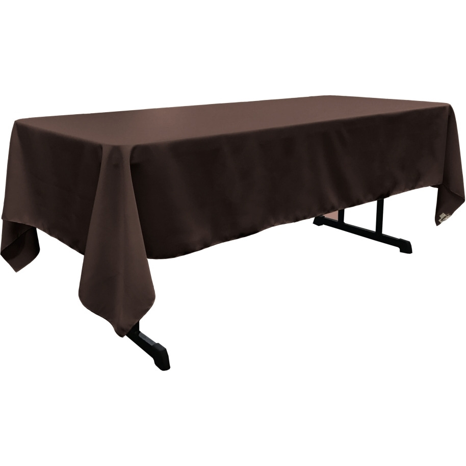 TCpop60x102-BrownP22 Polyester Poplin Rectangular Tablecloth  Brown - 60 x 102 in.