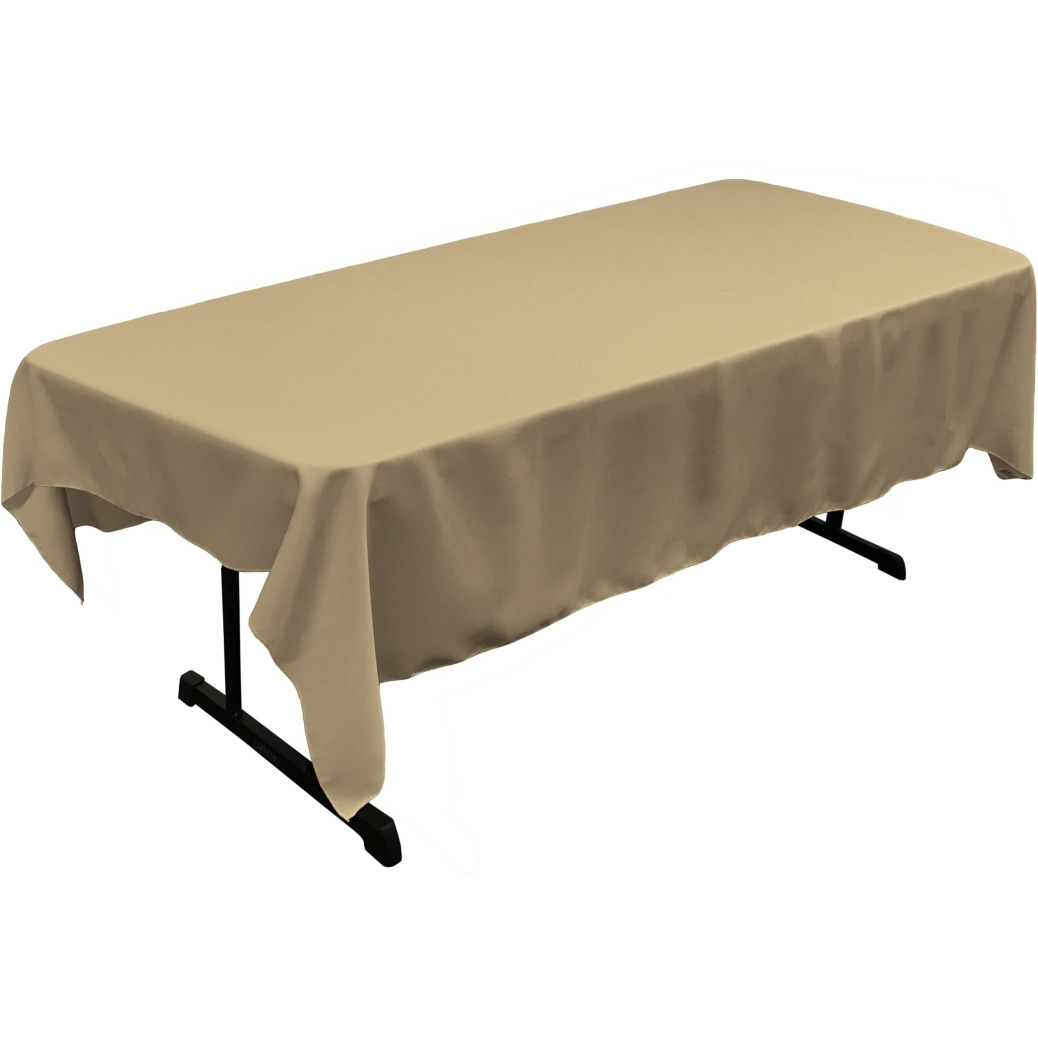 TCpop60x84-TaupeP13 Polyester Poplin Rectangular Tablecloth  Taupe - 60 x 84 in.