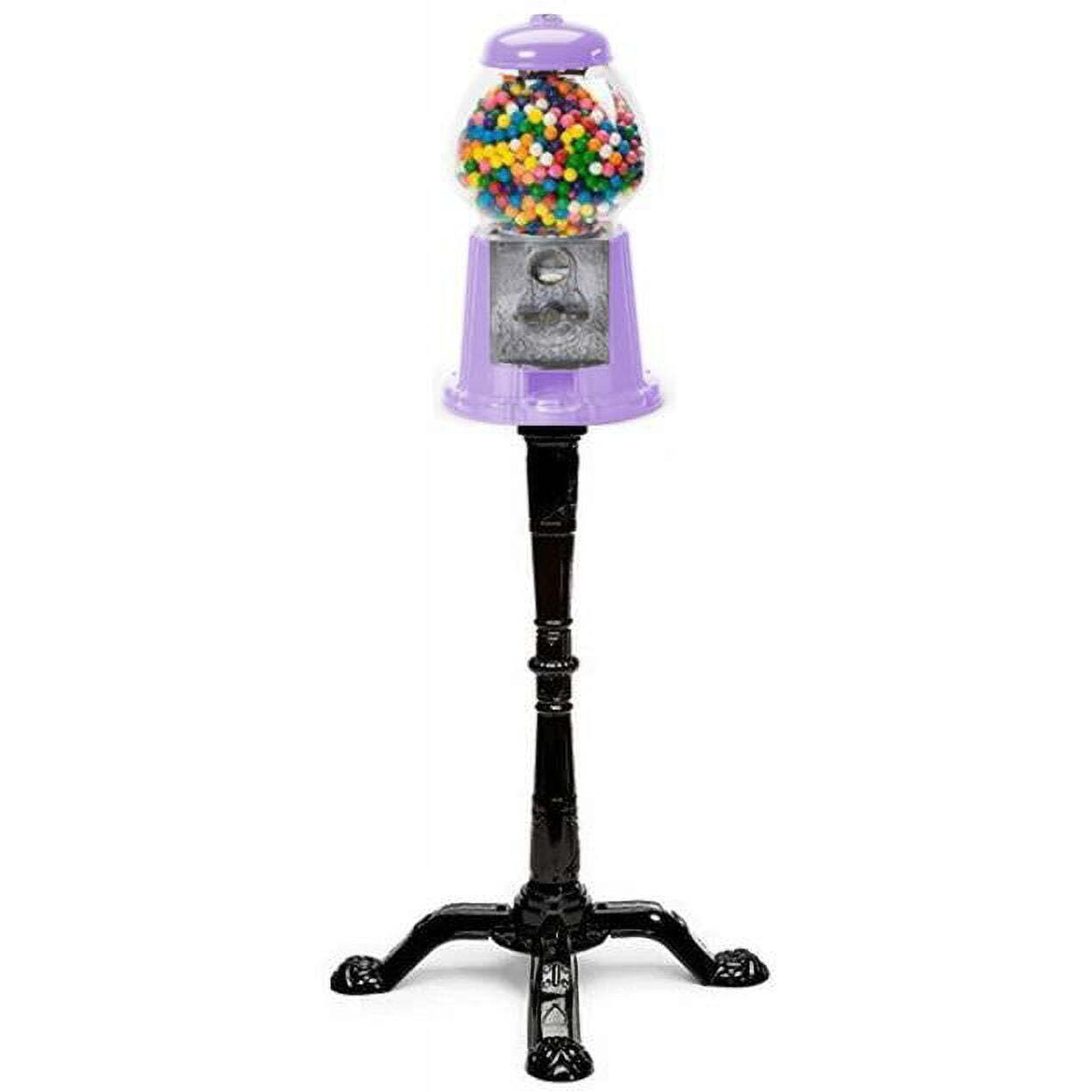 15 in. Light Purple Tall Gumball Machine with Stand & Gumballs