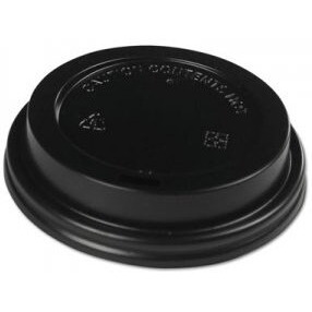 BWK Hot Cup Dome Lids&44 Fits 10-20 oz Hot Cups&44 Black