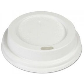 BWK Hot Cup Dome Lids&44 Fits 8 oz Hot Cups&44 White