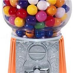 11 in. Tall Antique Style Gumball Machine&44 Pumpkin Orange