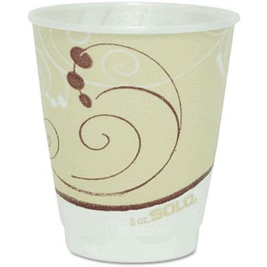 Hot Cups- Symphony Design- 8 oz.- Beige