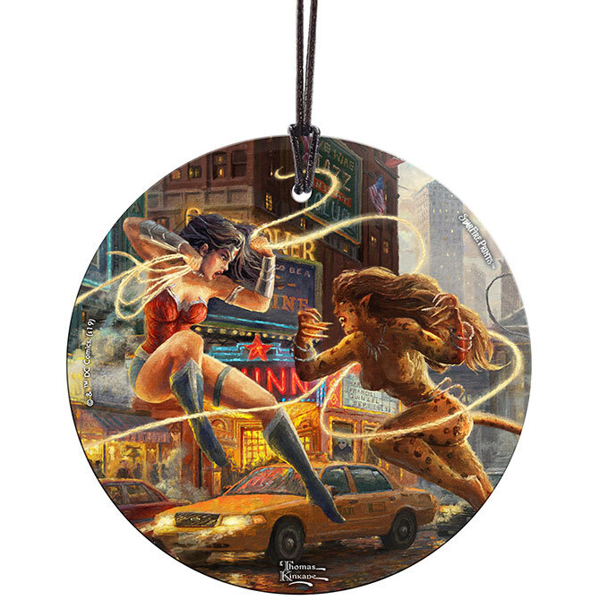 Thomas Kinkade the Women of DC StarFire Prints Hanging Glass
