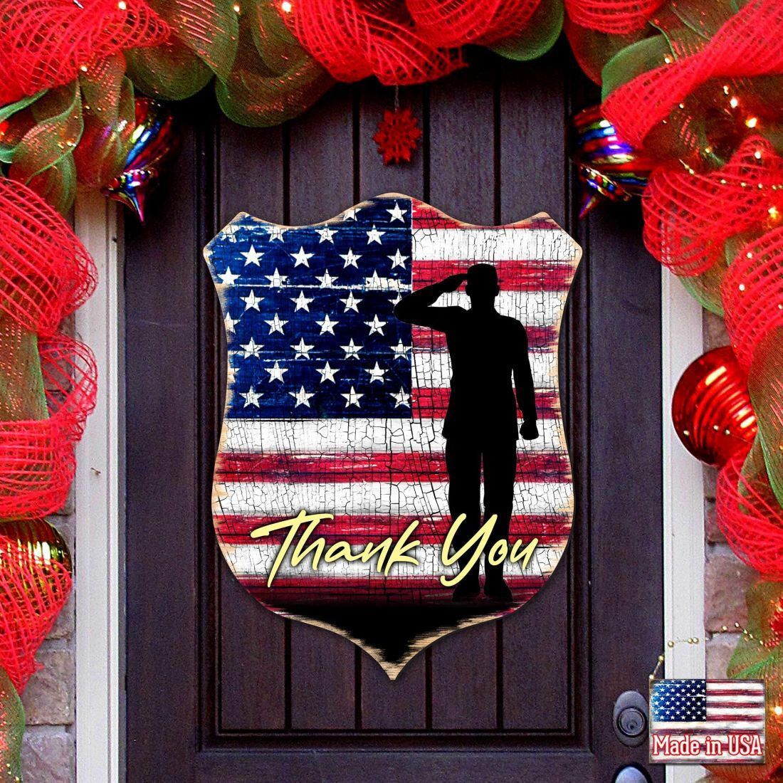 24 x 18 in. Shield of Appreciation Door Hanger Wall Decor