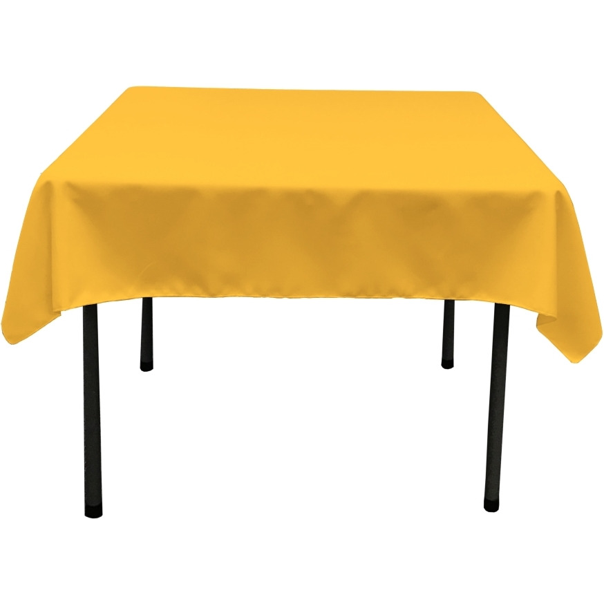TCpop58x58-YellowDrkP47 Polyester Poplin Square Tablecloth&44 Dark Yellow - 58 x 58 in.