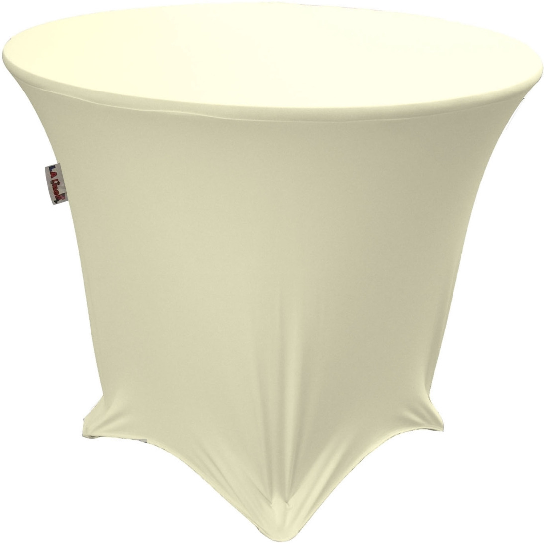 TCSpandex48Rx30H-IvoryX25 Round Spandex Tablecloth - Ivory - 48 x 30 in.
