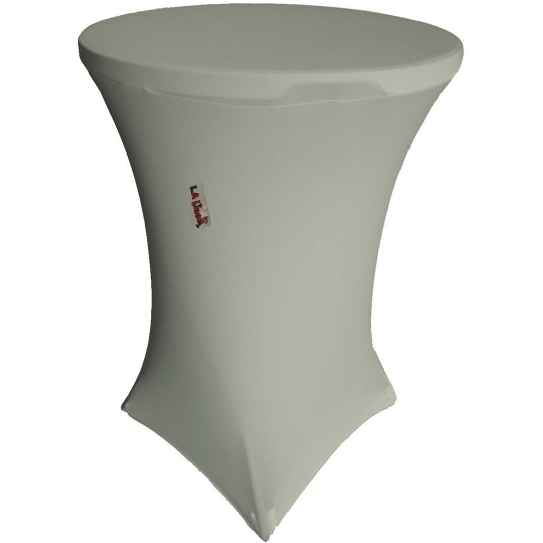 TCSpandex32Rx42H-GrayLightX41 Round Spandex Cover for Cocktail Highboy Table - Light Gray - 32 & 42 in.