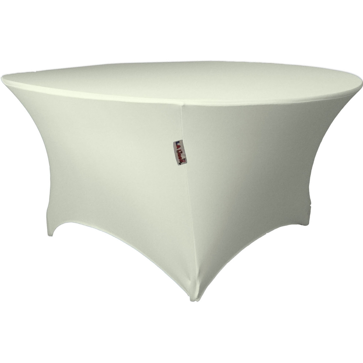 TCSpandex60Rx30H-IvoryX25 Round Spandex Tablecloth - Ivory - 60 x 30 in.