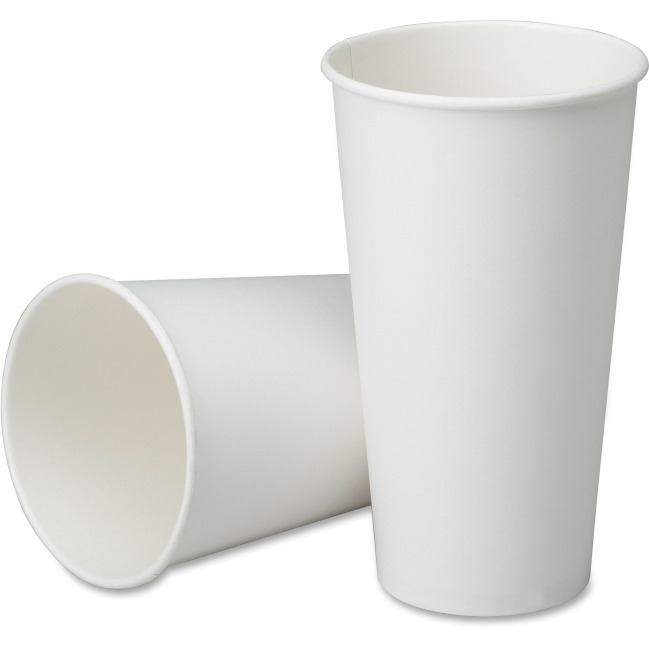 NSN6457875 21 oz Disposable Bio Cold Paper Cups - White