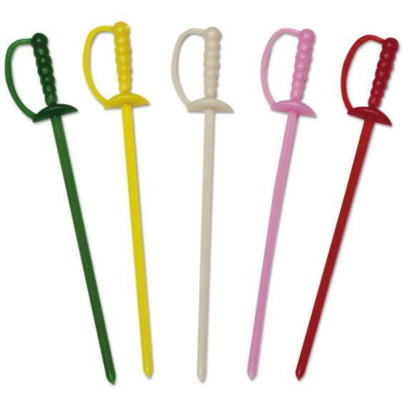 3.25 in. Plastic Sword Picks&44 Assorted Color