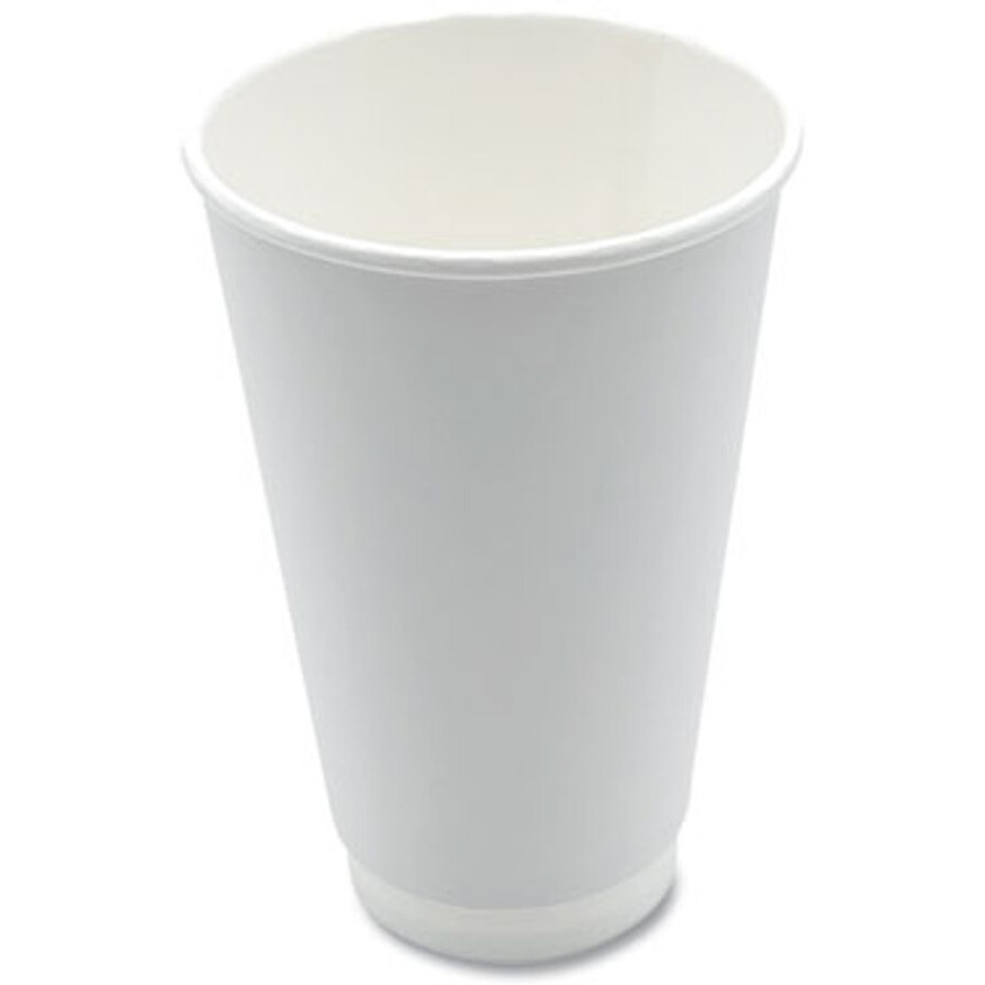 16 oz Double Walled Hot Cup&44 White - 500 per Case