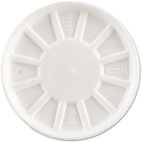 Vented Foam Lids Fits 6 to 32 oz Cups&44 White - Case of 5