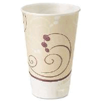 X16N-J8002 Symphony Design Trophy Foam Hot - Cold Drink Cups - 16 oz. - Beige