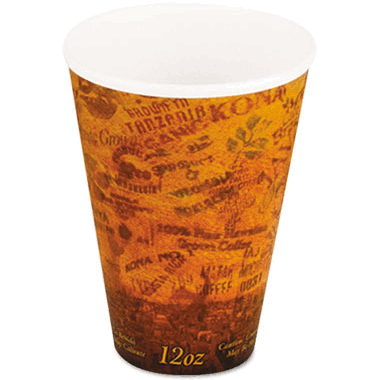 Dart  Foam Hot/Cold Cups- 12 oz.- Brown/Black- 1000/Carton