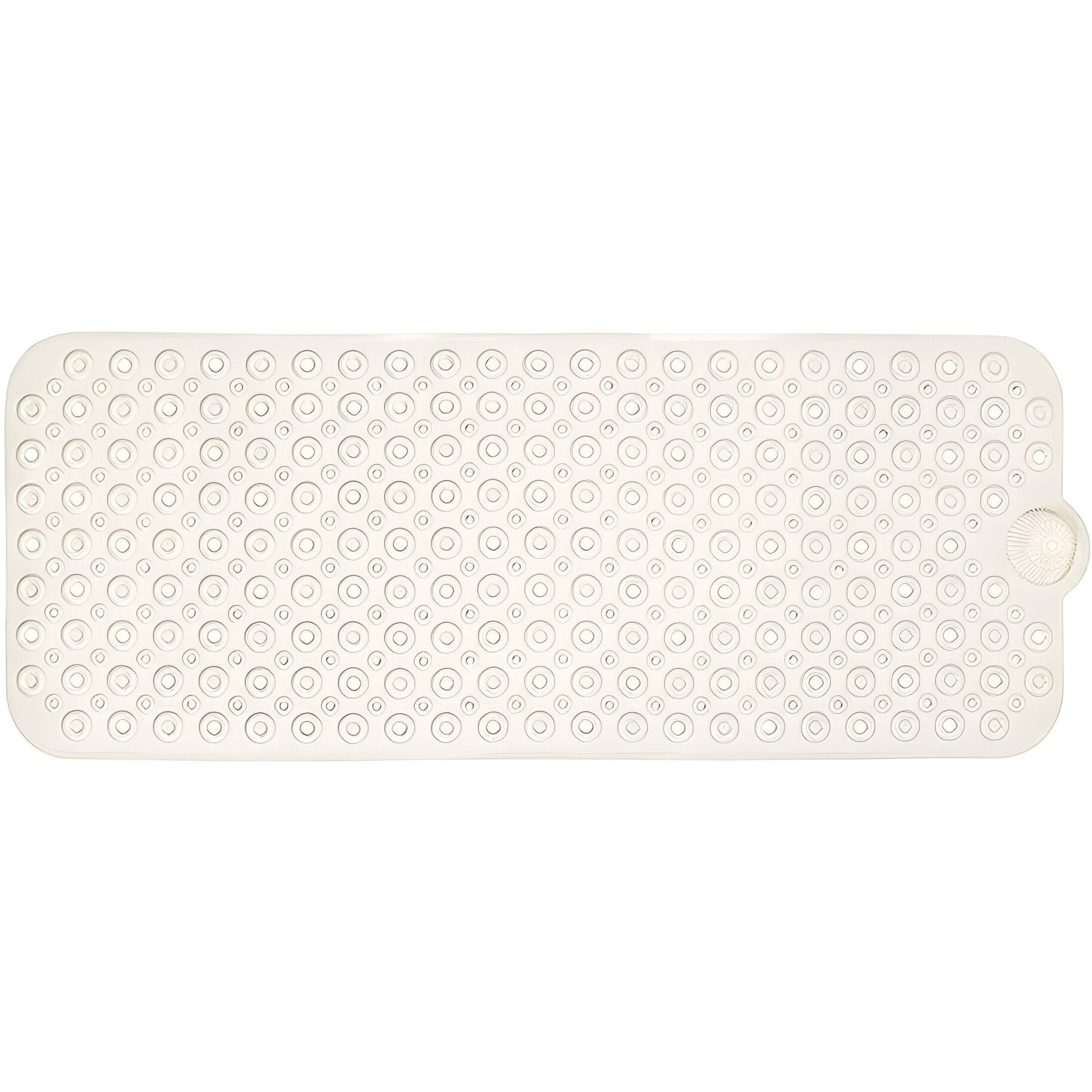40" Ivory Beige Bubbles Non Slip Bath Mat