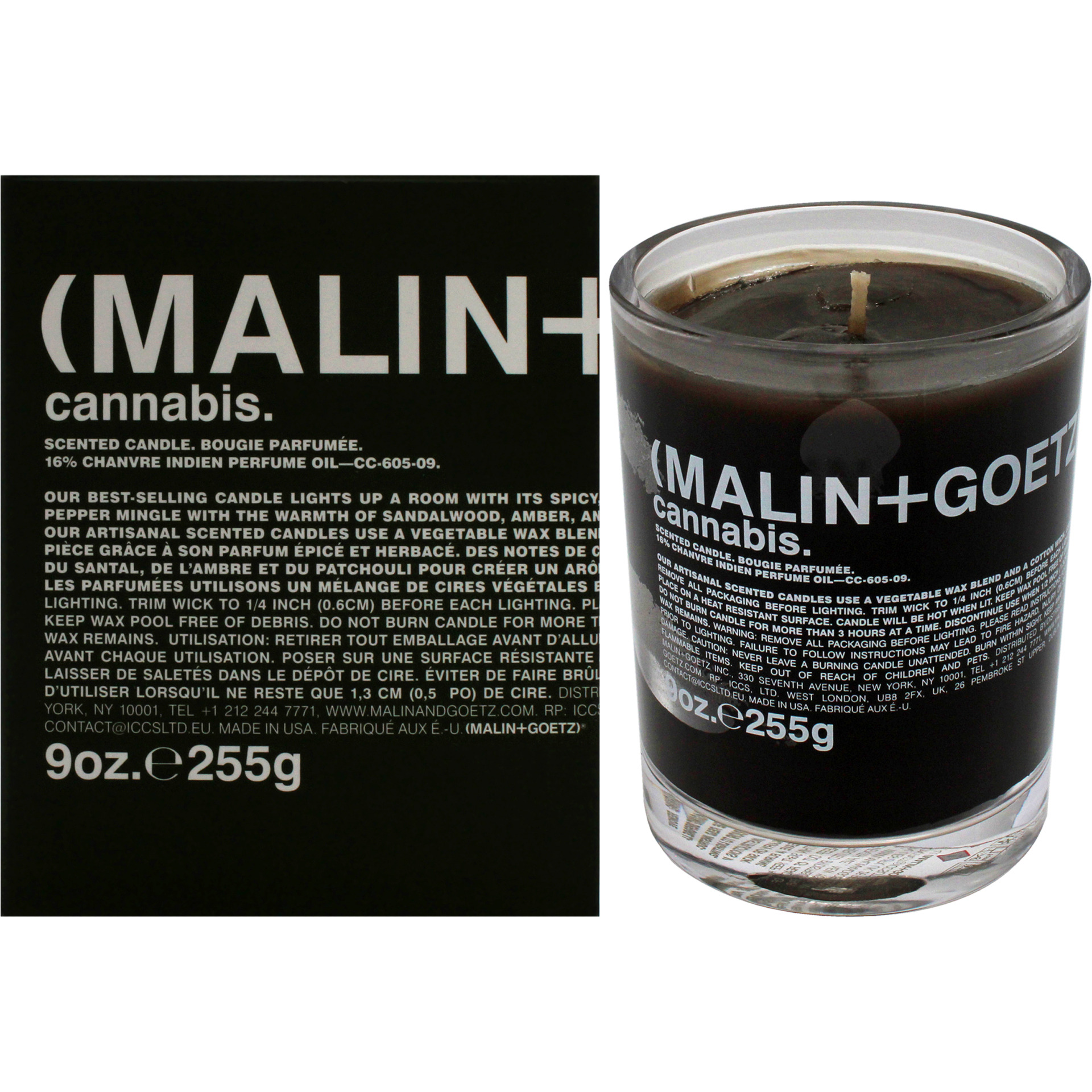 Scented Candle - Cannabis by Malin + Goetz for Unisex - 9 oz Candle