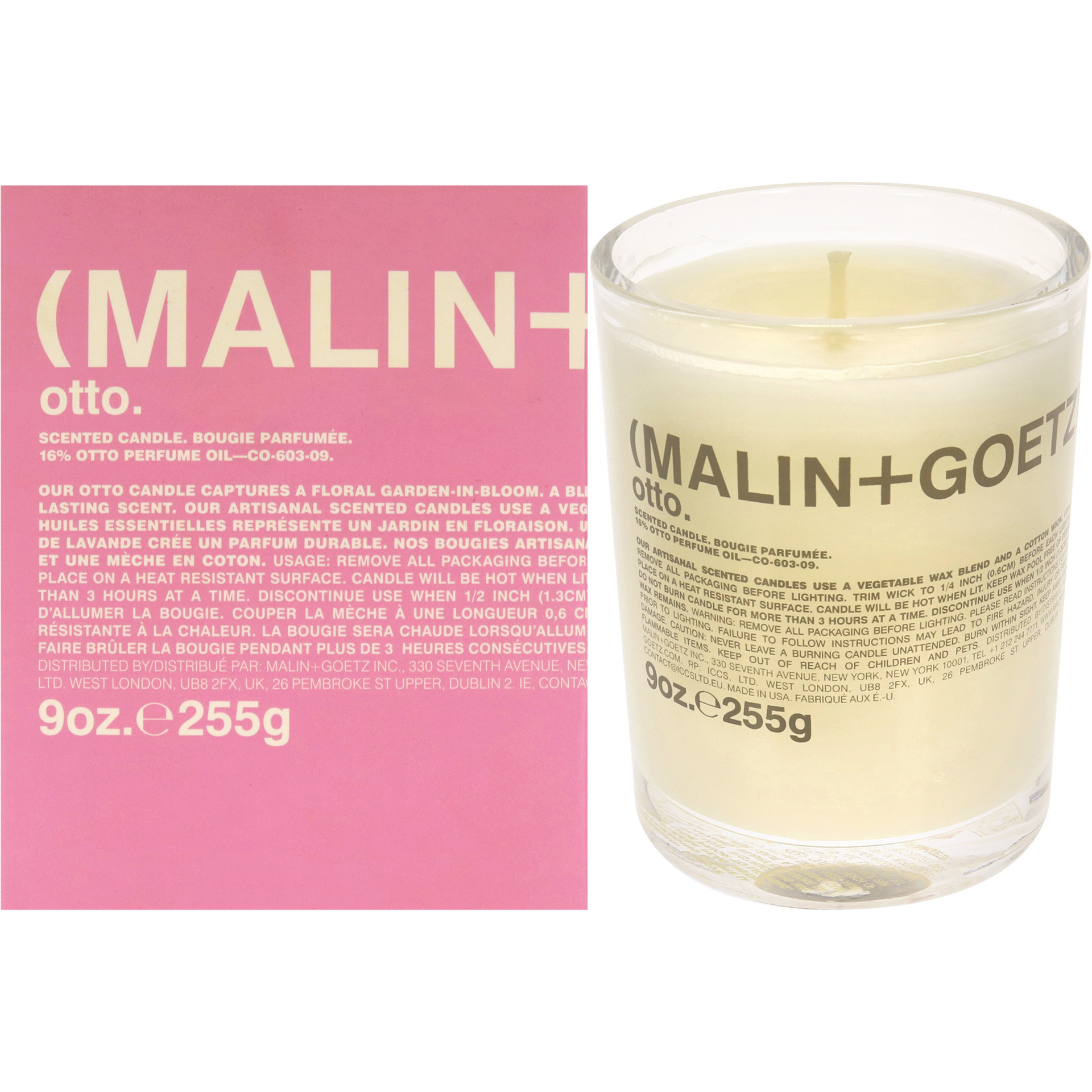 Scented Candle - Otto by Malin + Goetz for Unisex - 9 oz Candle