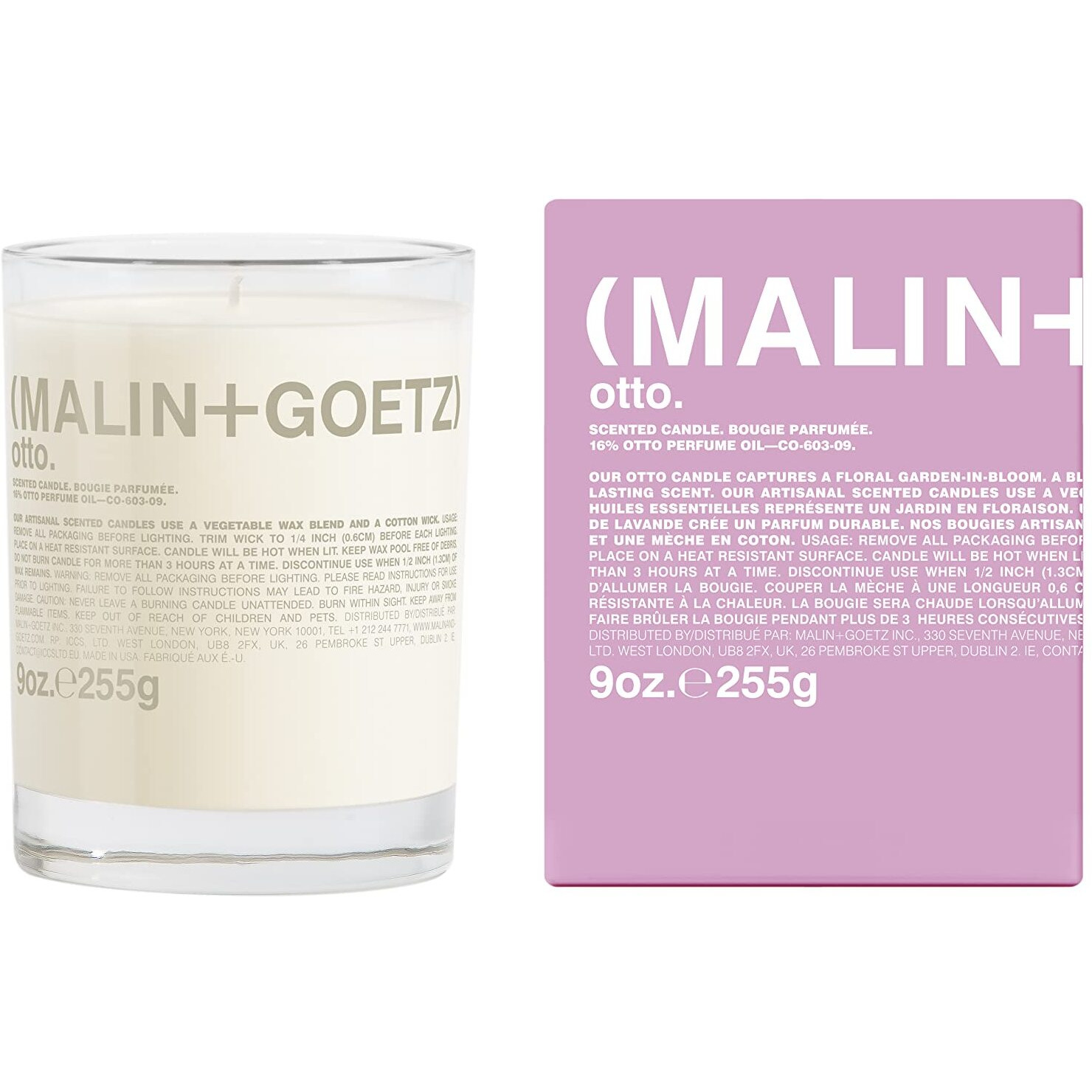 Scented Candle - Otto by Malin + Goetz for Unisex - 9 oz Candle