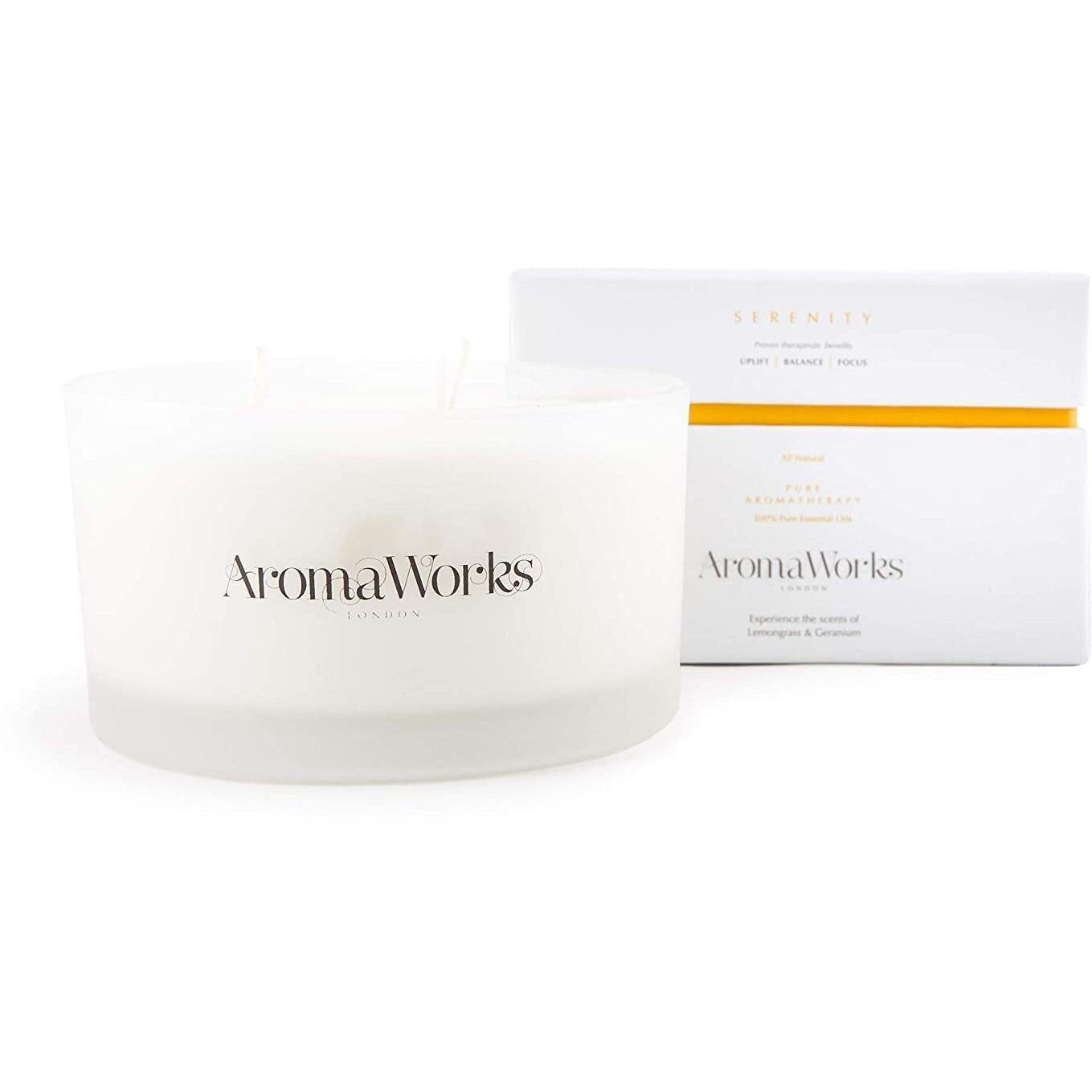 Serenity Candle 3 Wick Large by Aromaworks for Unisex - 14.1 oz Candle