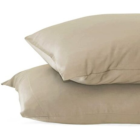 Resort Bamboo Pillowcase Set - Stone-King by Cariloha for Unisex - 2 Pc Pillowcase