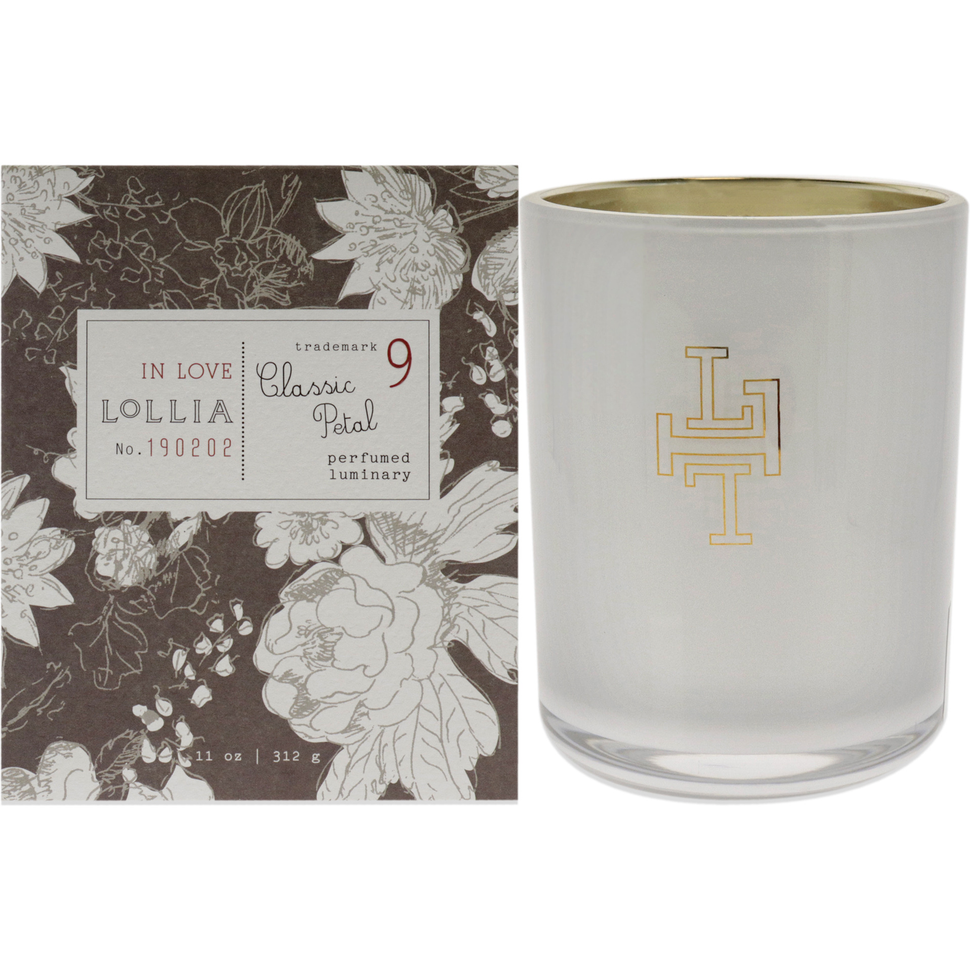 In Love Luminary - Classic Petal by Lollia for Unisex - 11 oz Candle
