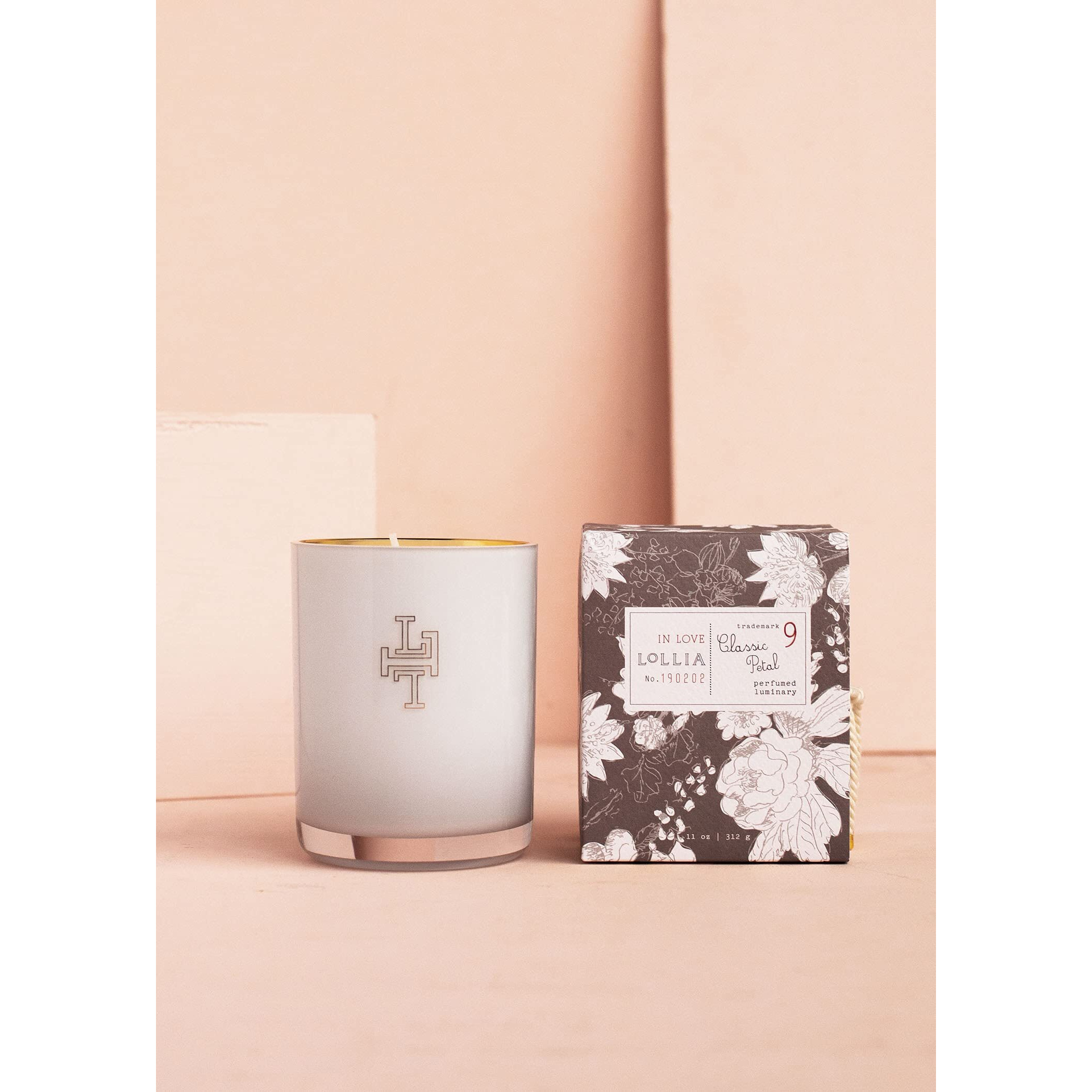 In Love Luminary - Classic Petal by Lollia for Unisex - 11 oz Candle