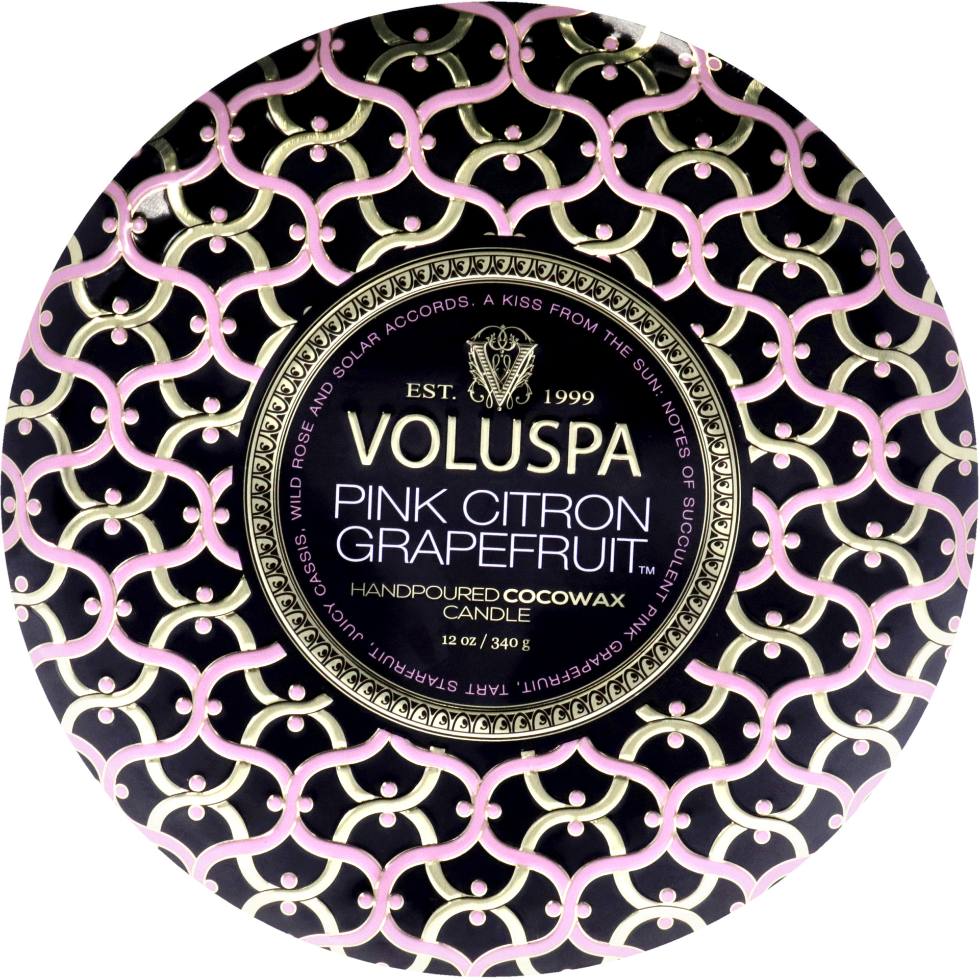 3 Wick Tin Candle - Pink Citron Grapefruit by Voluspa for Unisex - 12 oz Candle