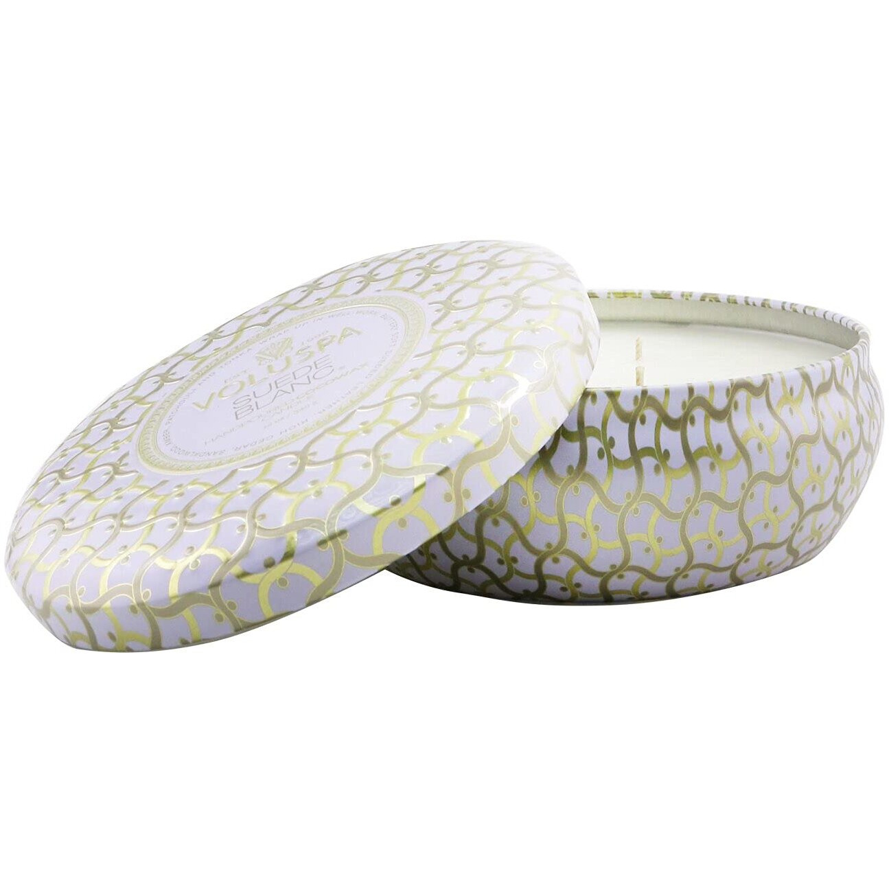 3 Wick Tin Candle - Suede Blanc by Voluspa for Unisex - 12 oz Candle