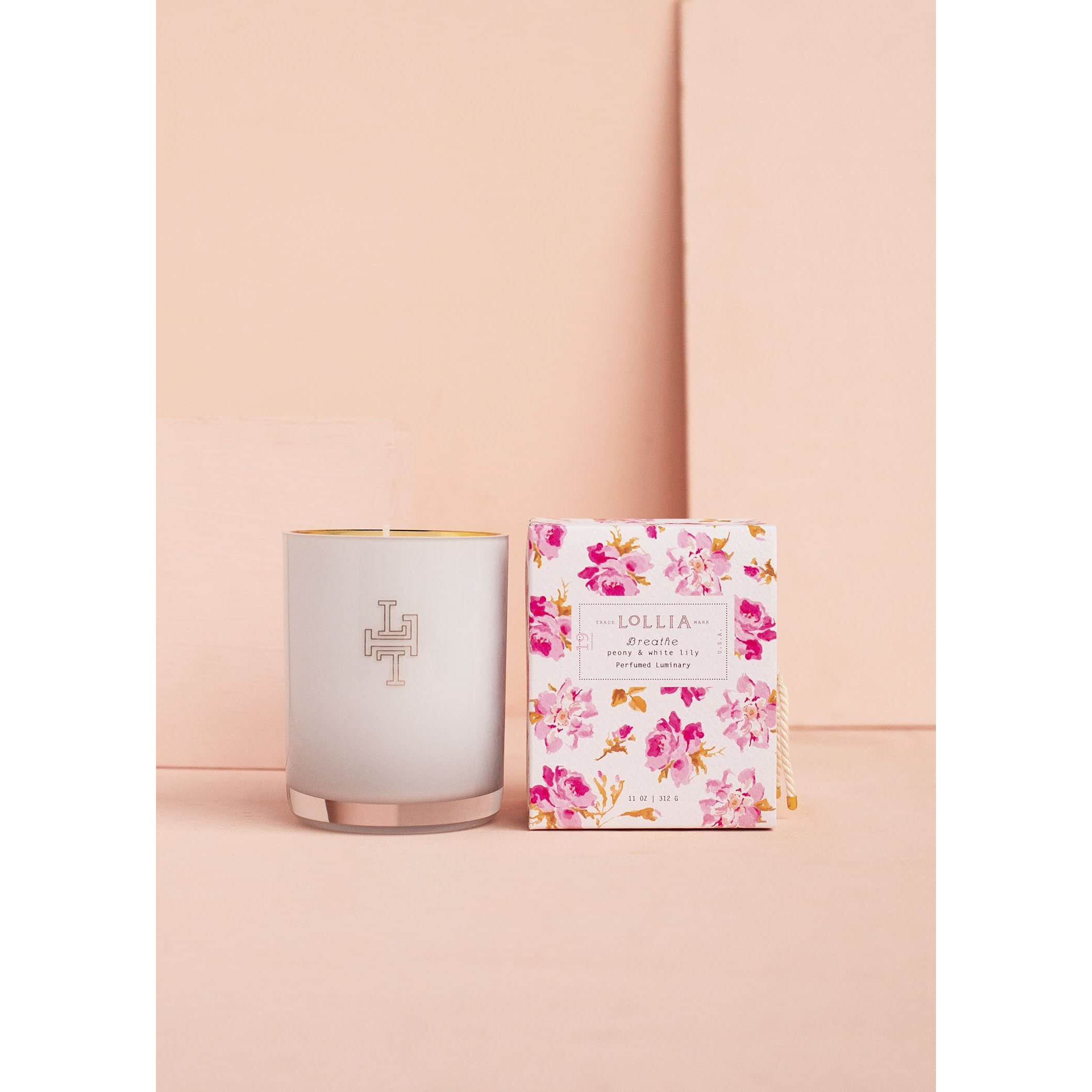 Breathe Perfumed Luminary Candle by Lollia Unisex - 11 oz Candle