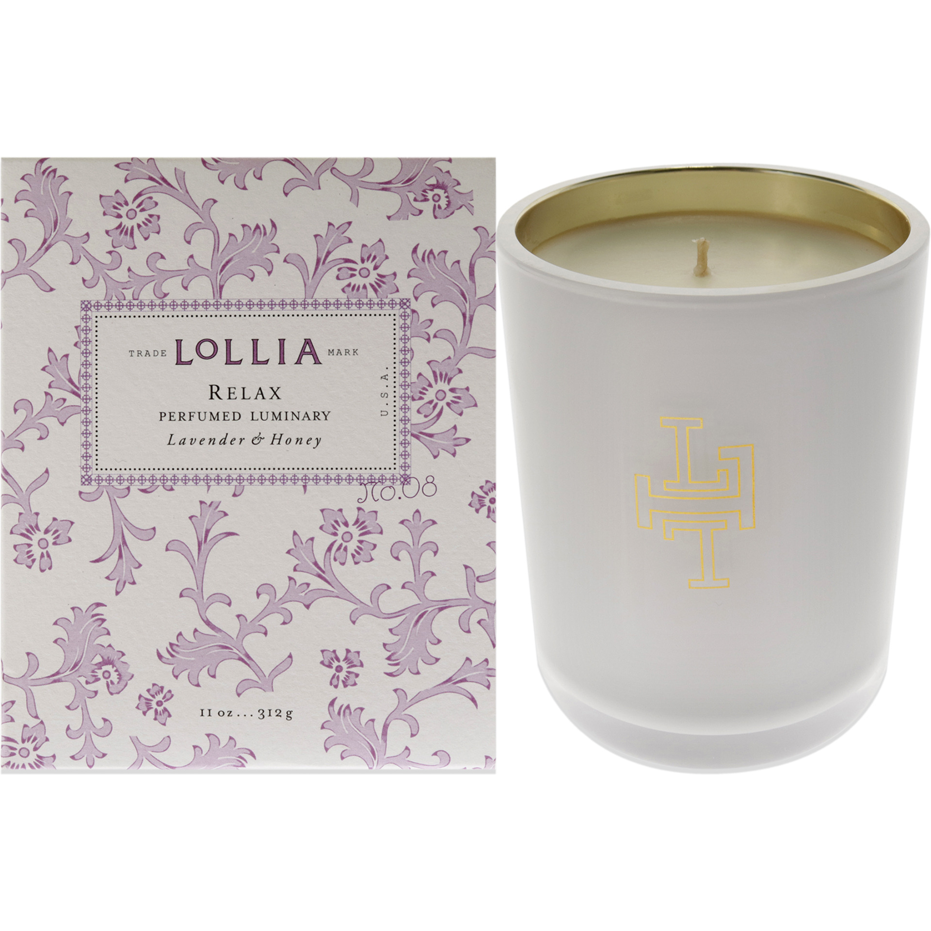 Relax Perfumed Luminary Candle by Lollia for Unisex - 11 oz Candle
