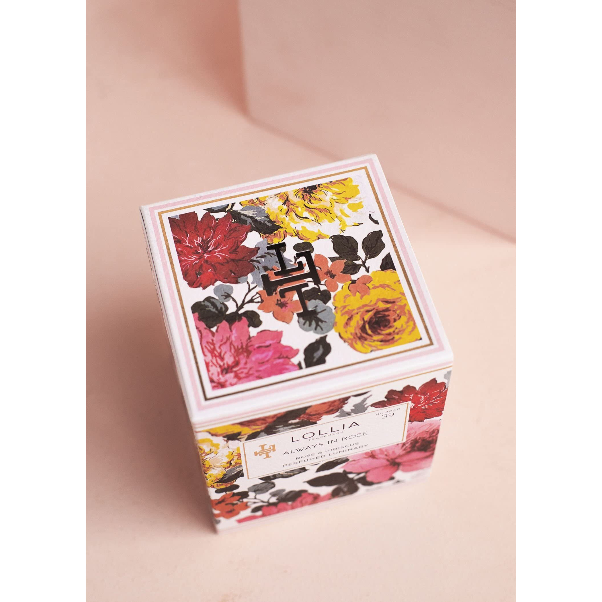 Always in Rose Perfumed Luminary Candle by Lollia for Unisex - 11 oz Candle