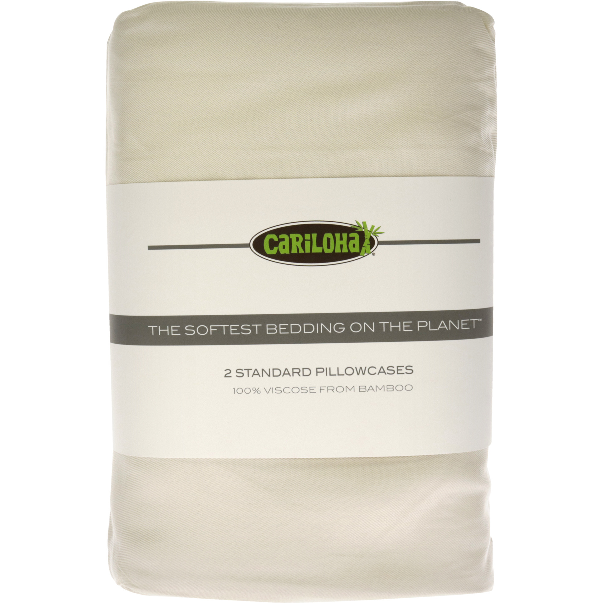 Classic Bamboo Pillowcase Set - Ivory-Standard by Cariloha for Unisex - 2 Pc Pillowcase