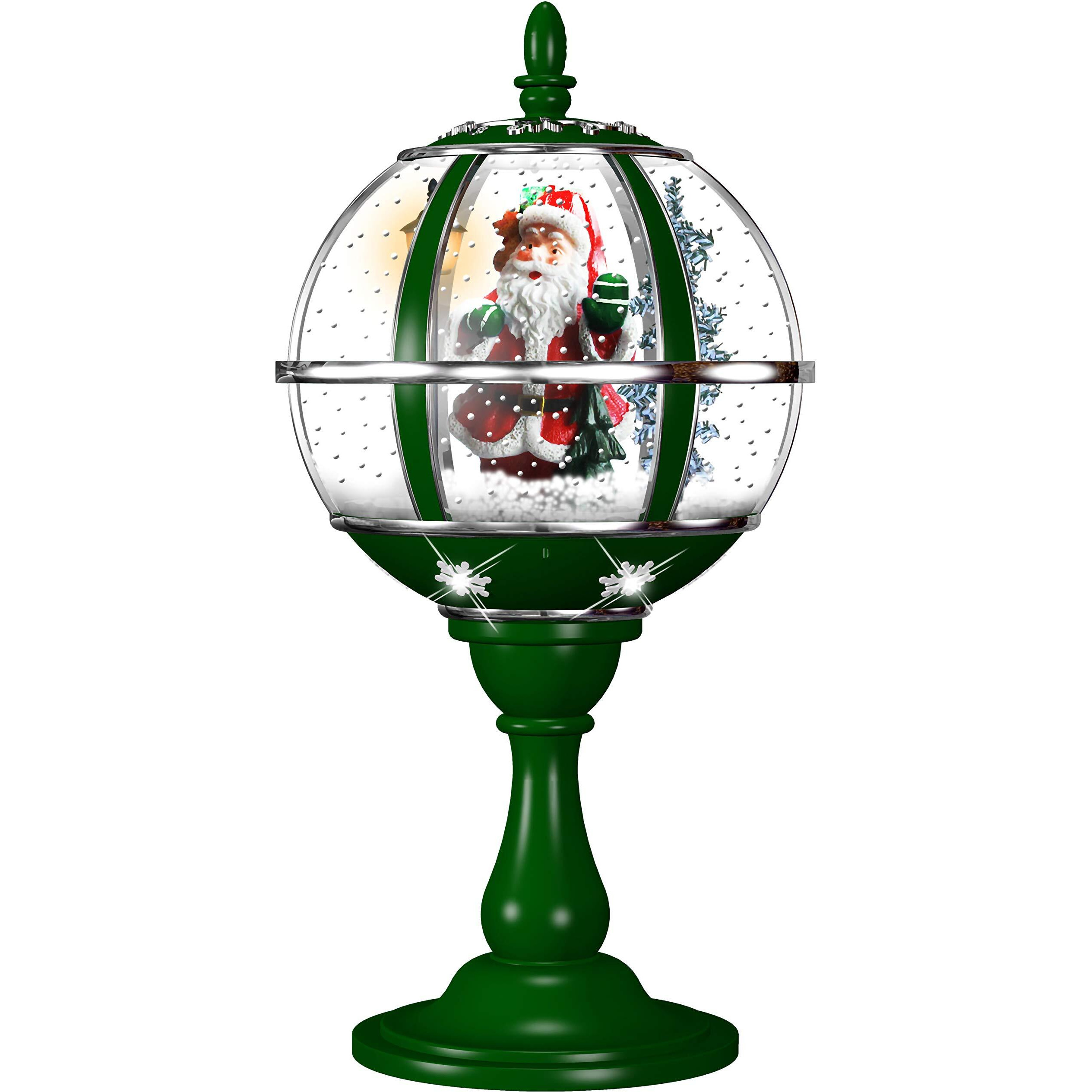 Fraser Hill Farm 23&quotH Tabletop Snowy Santa Globe